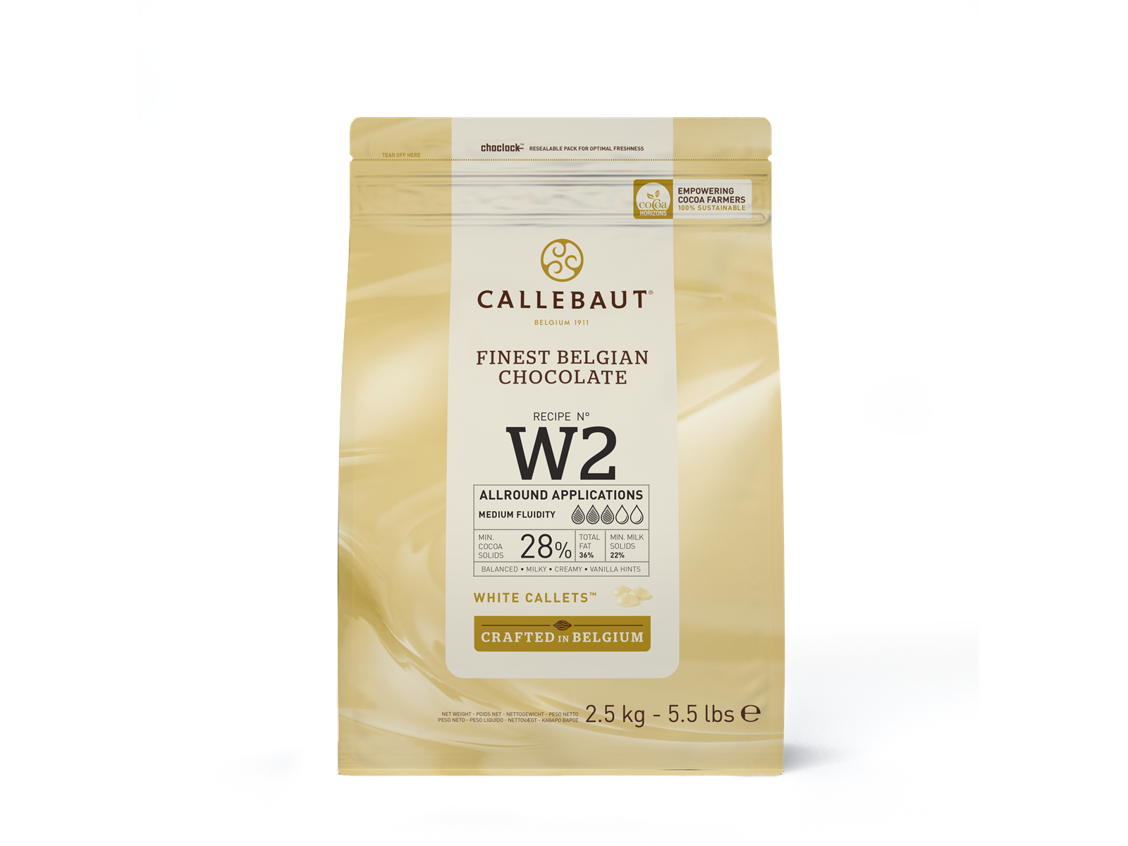 Callebaut čokolada White Callets W2 28% 2,5kg