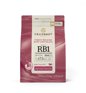 Callebaut čokolada Ruby Callets RB1 47,3% 2,5kg