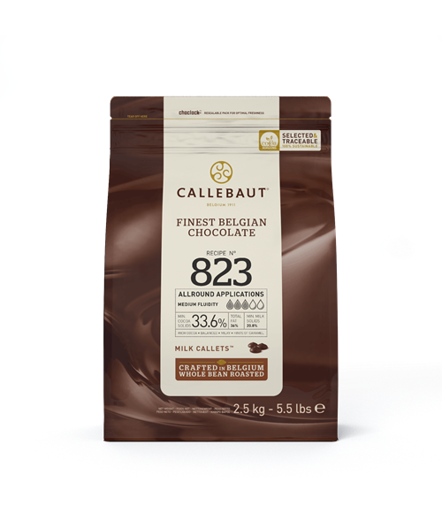 Callebaut čokolada Milk Callets 823 33,6% 2,5kg
