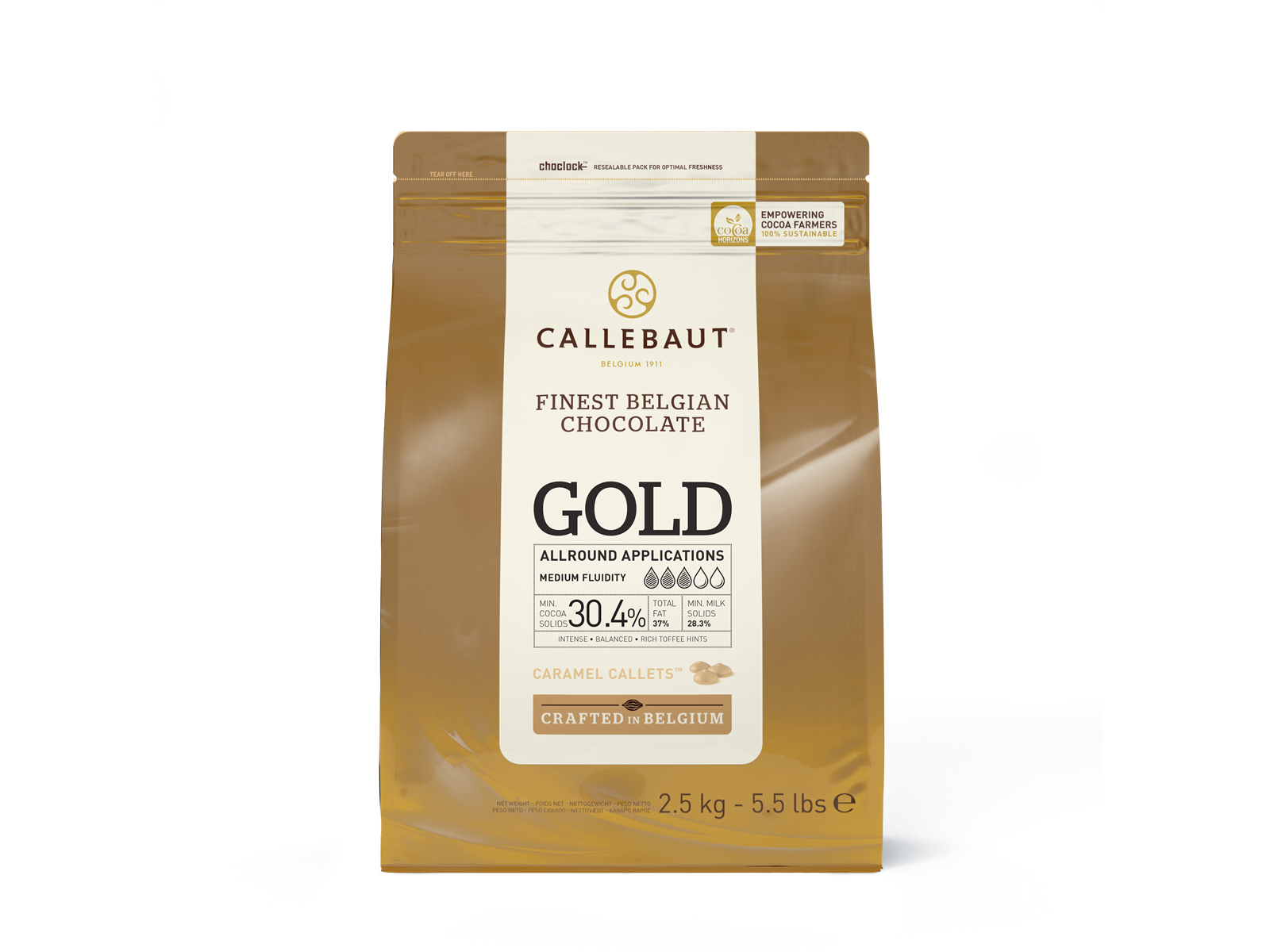 Callebaut čokolada Caramel Callets GOLD 30,4% 2,5kg
