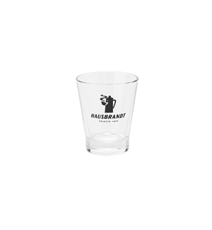 Hausbrandt staklene čaše za espresso s crnim logom 6/1
