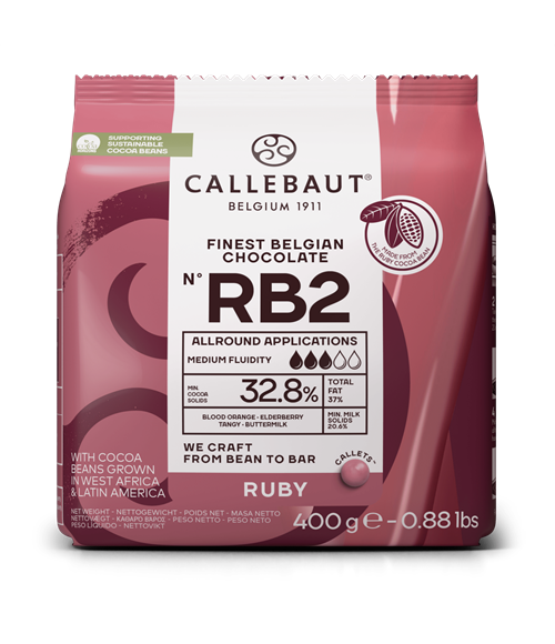 Callebaut čokolada Ruby Callets RB2 32,8% 400g