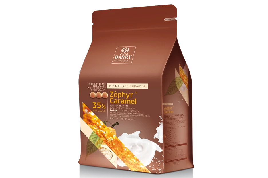 Cacao Barry Zephyr Caramel 35% čokolada 2,5kg