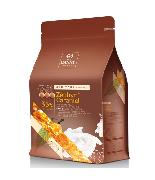 Cacao Barry Zephyr Caramel 35% čokolada 2,5kg