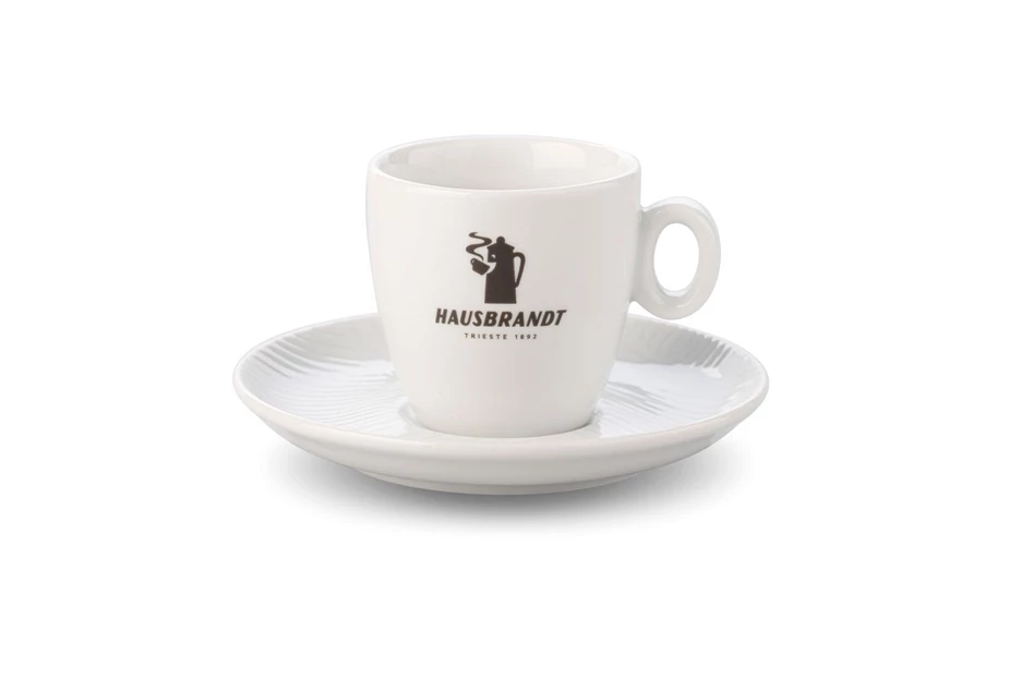 Hausbrandt šalice za cappuccino s crnim logom 6/1