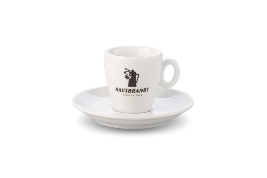 Hausbrandt šalice za espresso s crnim logom 6/1
