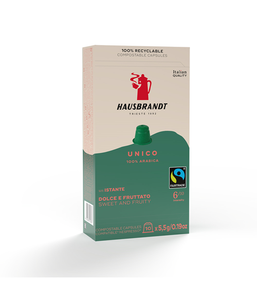 Hausbrandt kapsule Unico Fairtrade 100% Arabica 10x5,5g 55g