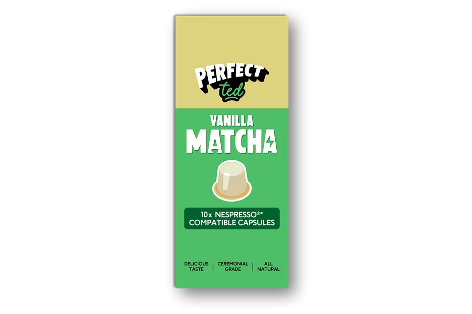 Perfect Ted matcha u kapsulama s okusom vanilije 10x5g 50g